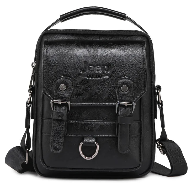 JEEP BULUO Men's Leather Messenger Bag