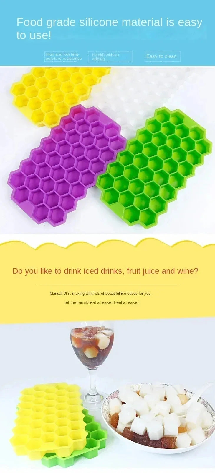 Silicone Honeycomb Ice Mold