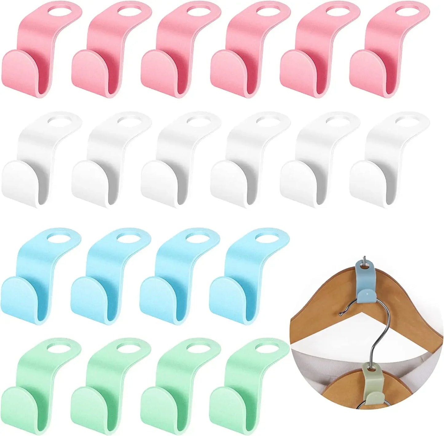 10Pcs Clothes Hangers Connector Hooks