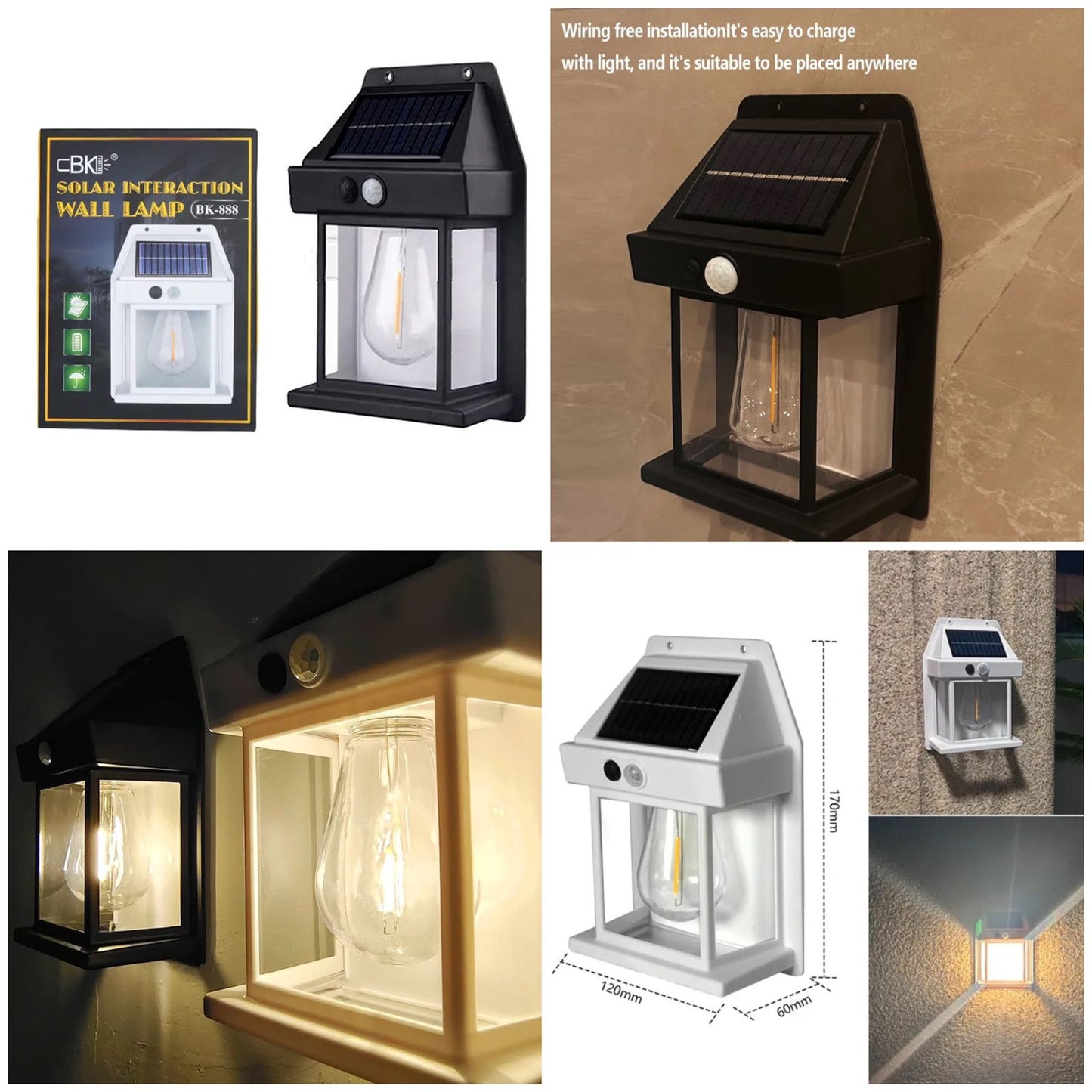 Outdoor Solar Wall Lamp
