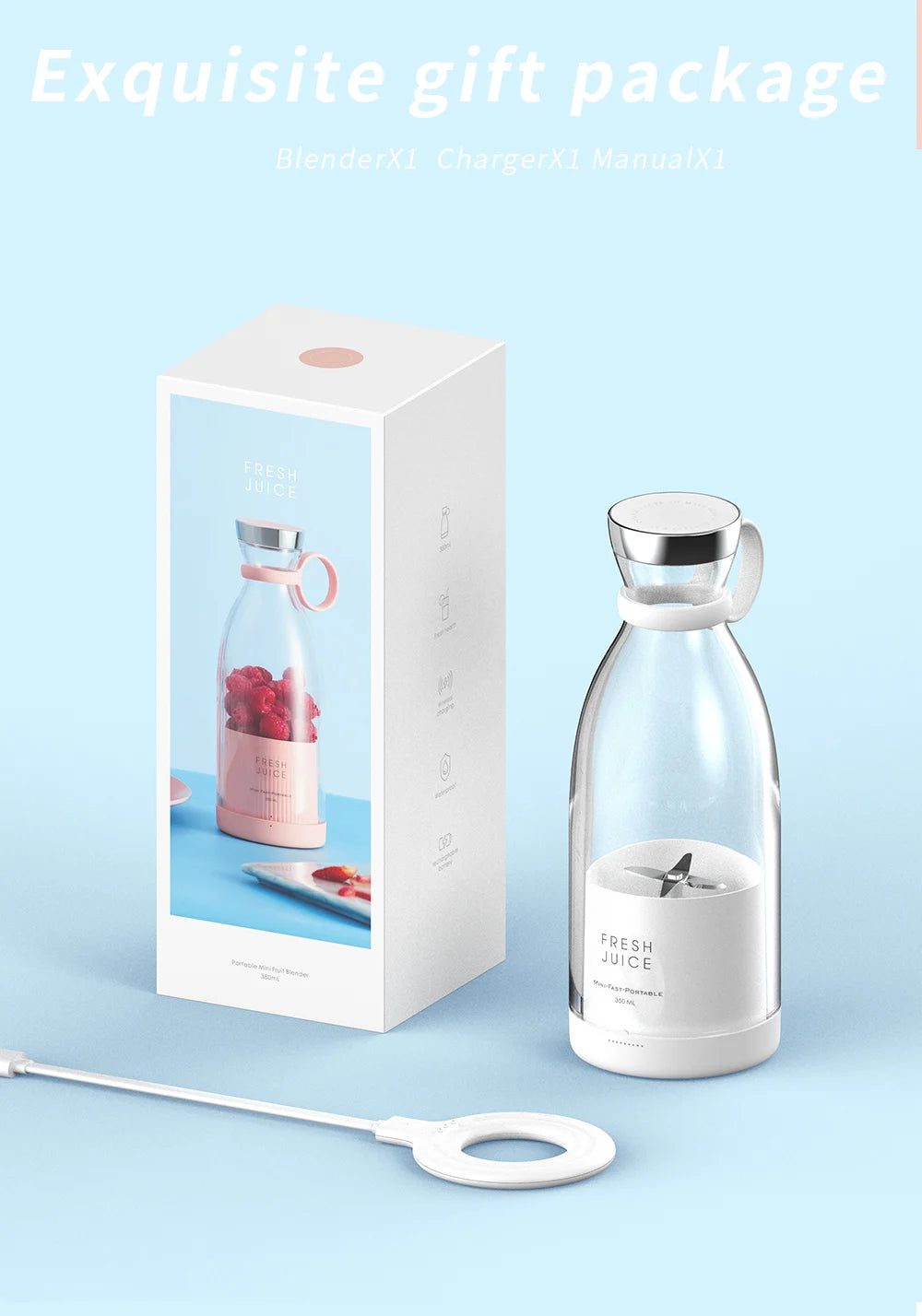 Portable USB Electric Juicer Blender