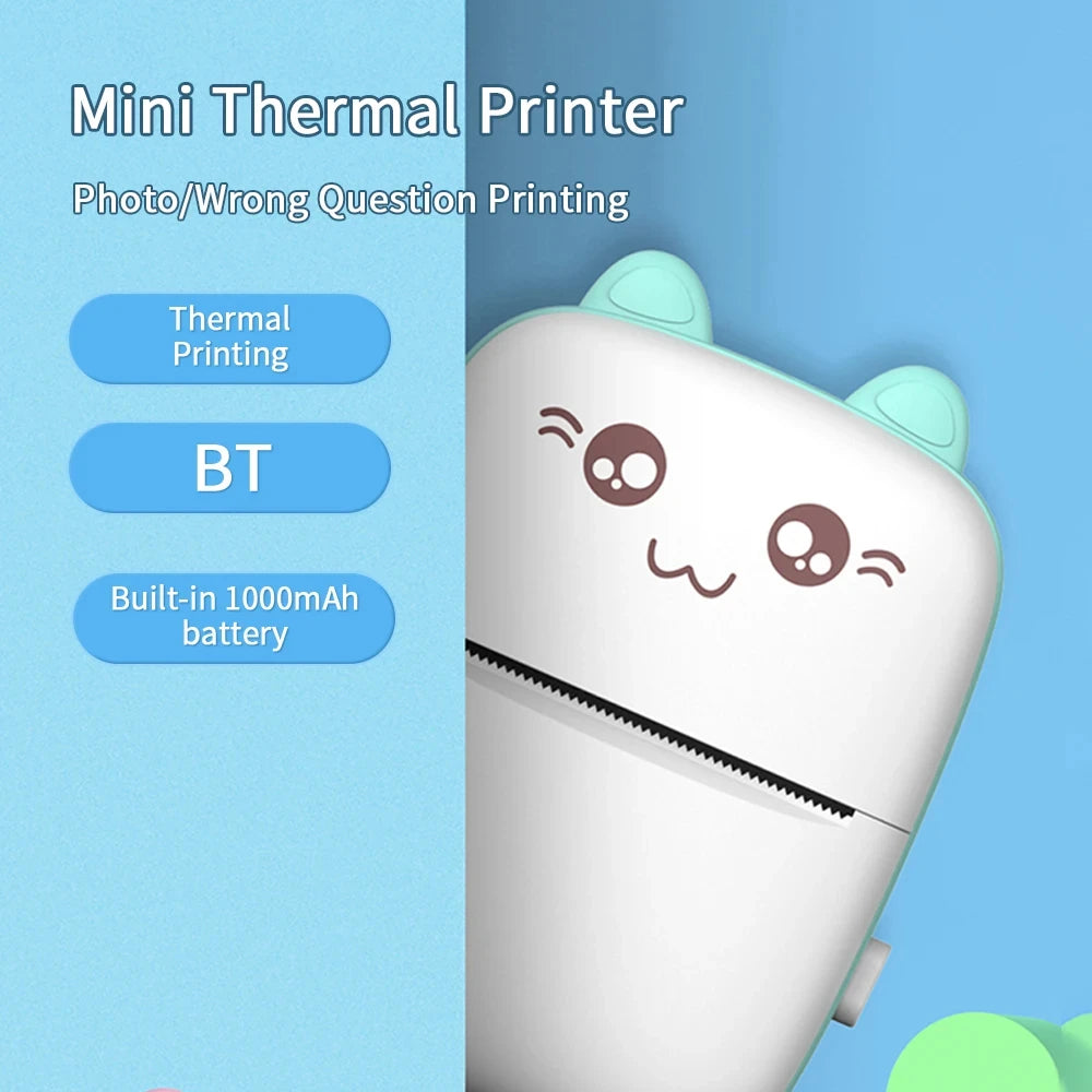 Mini Thermal Printer Wireless BT 200dpi