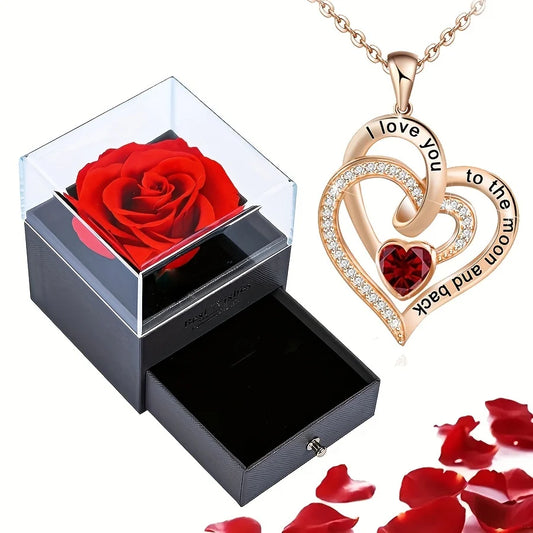 Luxury Heart Zircon Necklace Gift Set