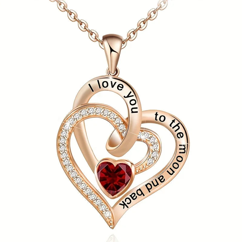 Luxury Heart Zircon Necklace Gift Set