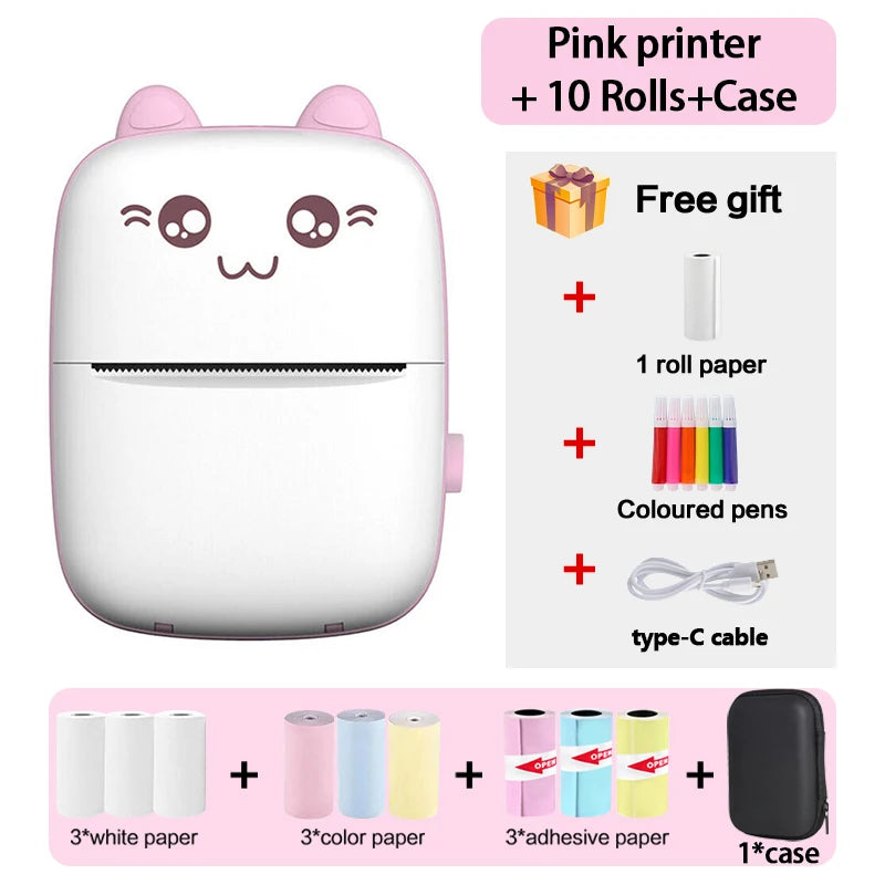 Mini Thermal Printer Wireless BT 200dpi