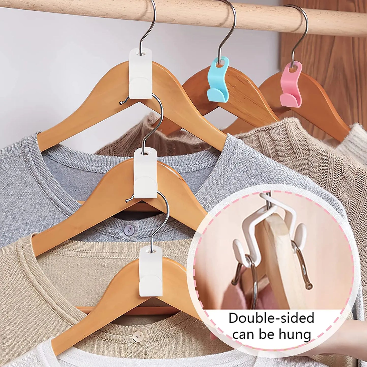 10Pcs Clothes Hangers Connector Hooks