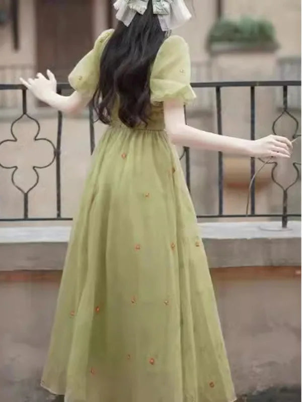 French Style Floral Summer Dress
