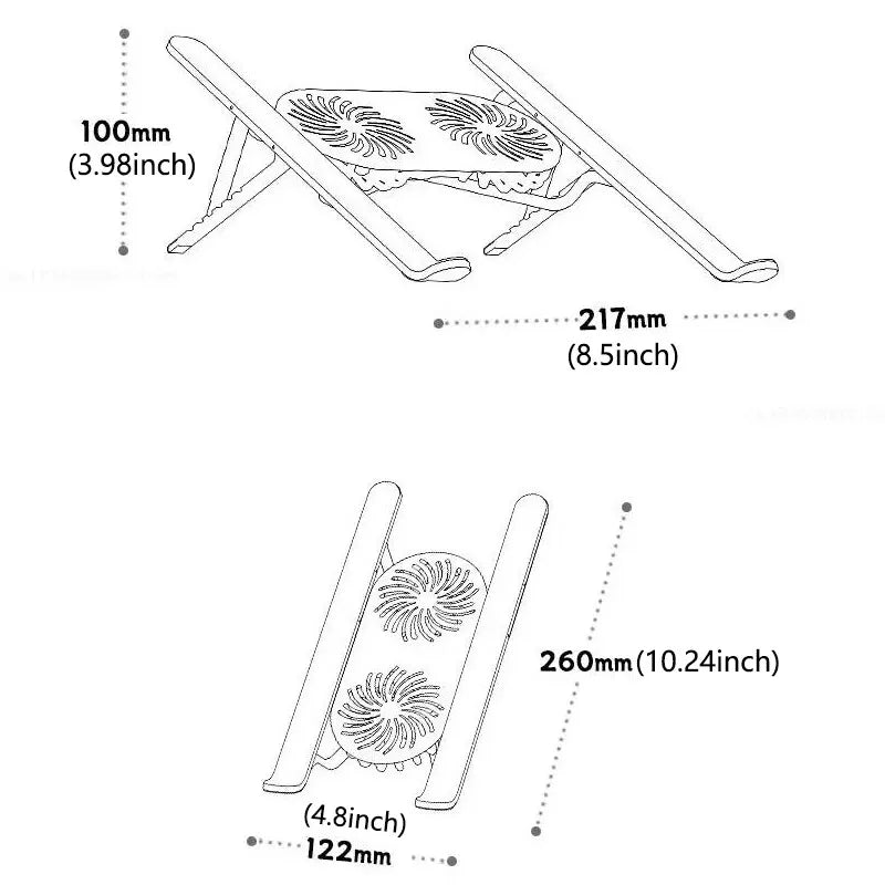 Laptop Stand with Cooling Fans