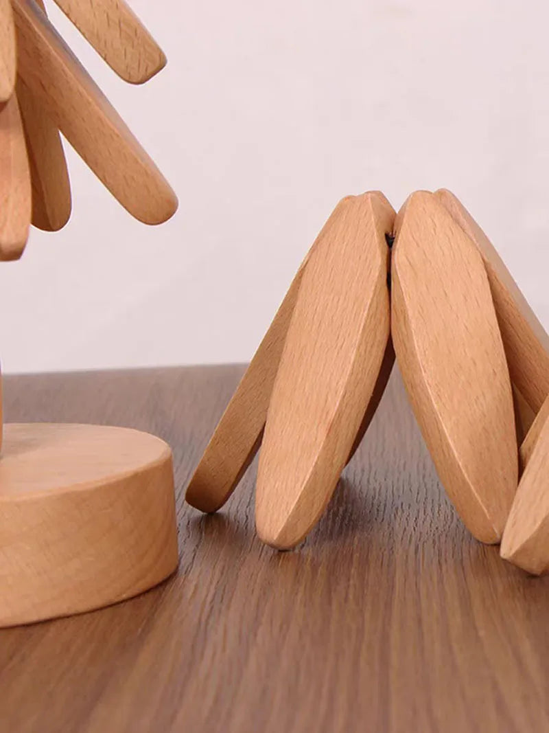4PCS Decorative Wooden Tree Trivets