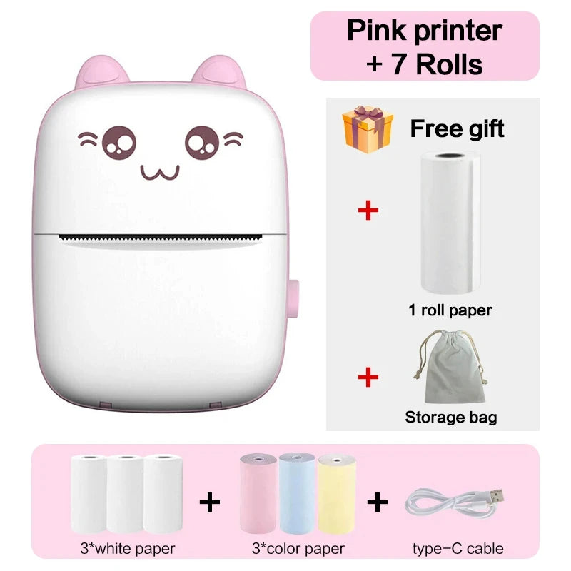 Mini Thermal Printer Wireless BT 200dpi