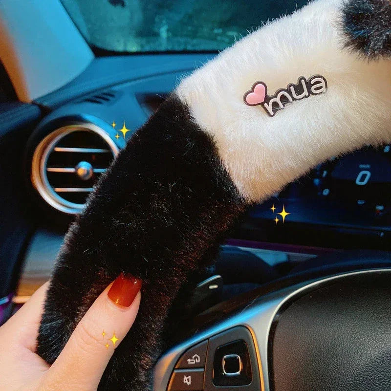 Cute Pochacco Plush Steering Wheel Cover