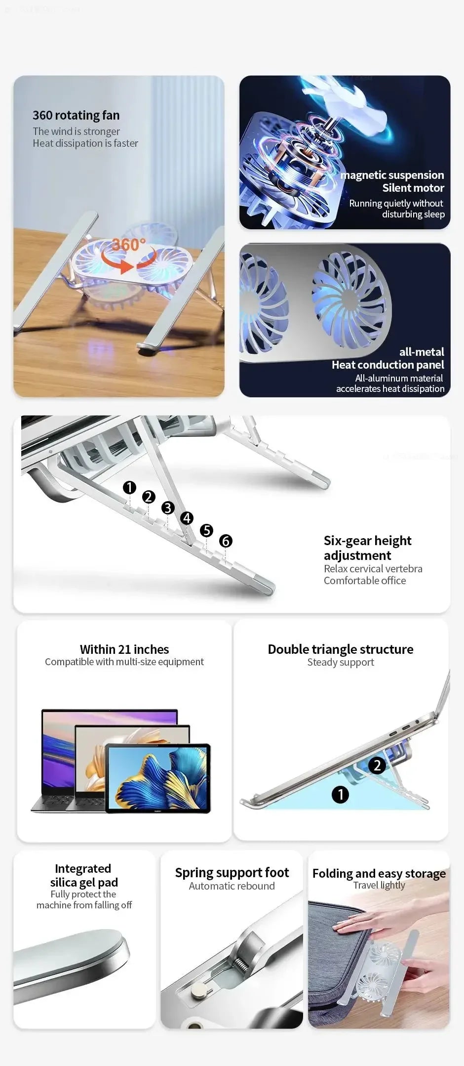 Laptop Stand with Cooling Fans