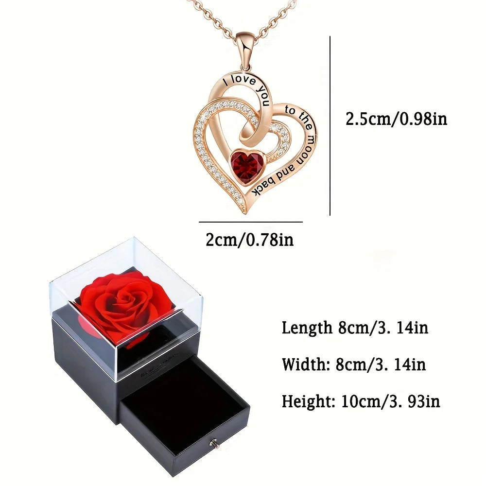 Luxury Heart Zircon Necklace Gift Set